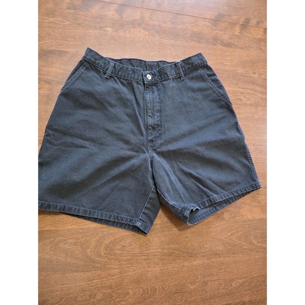 Wrangler 20X Women Vintage Faded Black Cotton Chino Shorts Sz 30 Regular Fit 7"